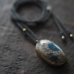 k2 stone brass necklace (ushou) 7枚目の画像