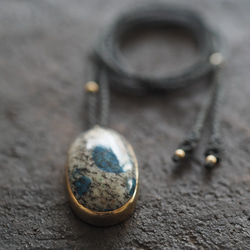 k2 stone brass necklace (ushou) 6枚目の画像