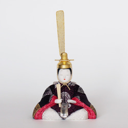 三月人形 木目込み人形 コンパクト 雛飾り「宝想雛・粋 」焼き桐 四角形（小） 16枚目の画像