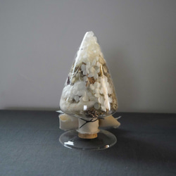 再販【2023クリスマス】スターアニスとアジサイのガラスツリー /ホワイト　卓上サイズ【クリスマスツリー】 2枚目の画像