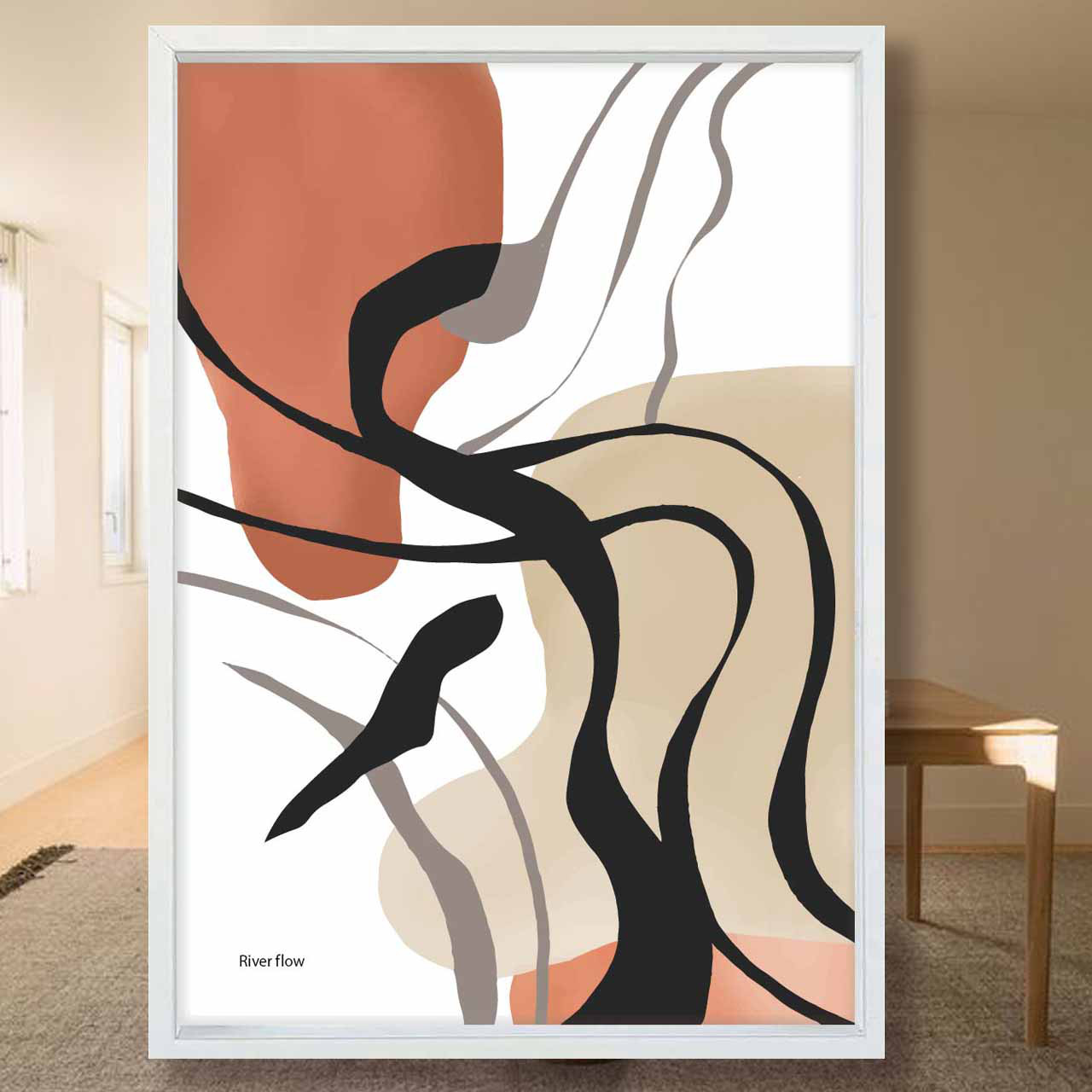 モダンな流れ　イラスト　ポスター　A4 A3 A2 A1　アートポスター　アート/sei/新着順検索　1985