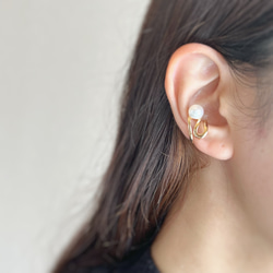 【JORIE】Wave Pearl Ear cuff 4枚目の画像