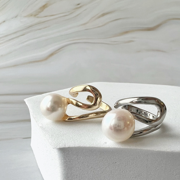 【JORIE】Wave Pearl Ear cuff 3枚目の画像