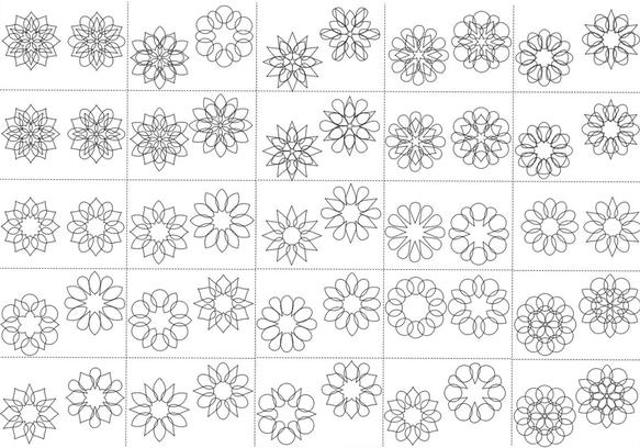 ピーコックぬりえ曼荼羅ポンっと置くだけ型 曼荼羅アート テンプレート