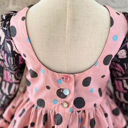 子供服　魔女のワードローブ‍♀️＆ランダムドットの パネルラインワンピースドレス　女の子　ハロウィン　90サイズ 11枚目の画像