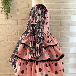 子供服　魔女のワードローブ‍♀️＆ランダムドットの パネルラインワンピースドレス　女の子　ハロウィン　90サイズ 3枚目の画像
