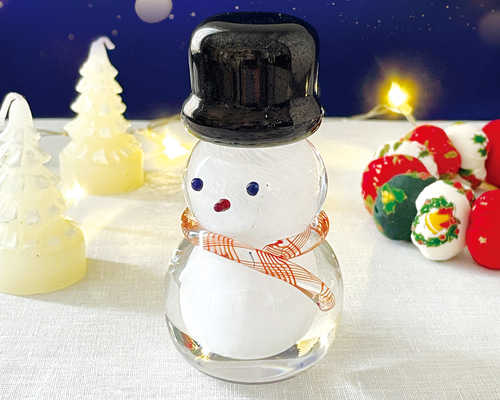 雪だるまページ ガラスの雪だるま【B】 その他置物 F-GLASS 通販 16662683