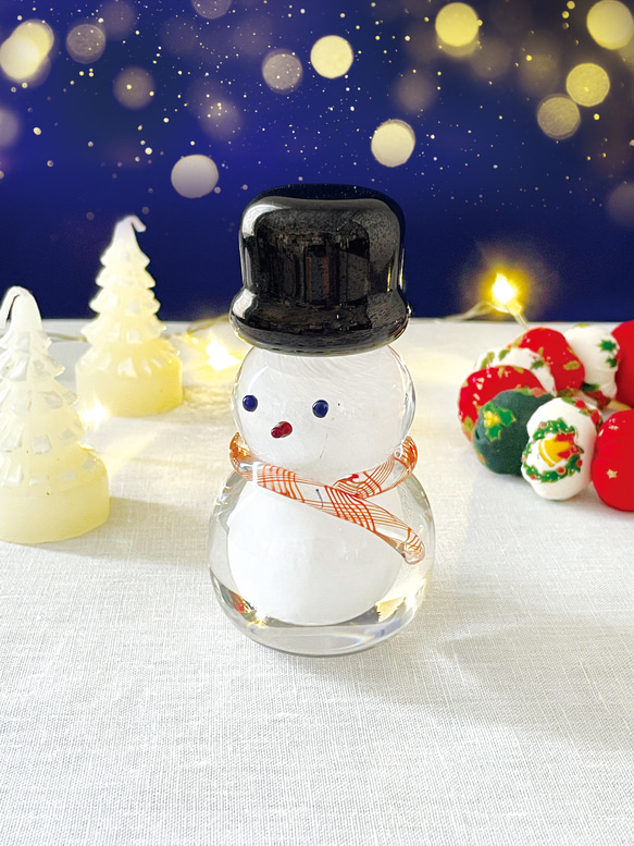 ガラスの雪だるま【B】 その他置物 F-GLASS 通販 16662683