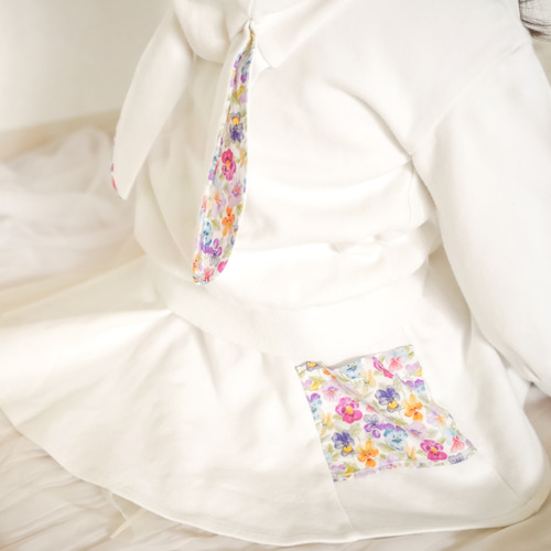 リバティ子供服 リバティトレーナー リバティパーカー うさ耳  