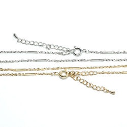 eag25【1本】華奢 キラキラ 選べる長さ シルバーネックレスチェーン 6枚目の画像