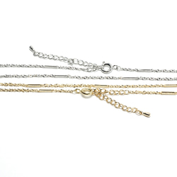 eag25【1本】華奢 キラキラ 選べる長さ シルバーネックレスチェーン 7枚目の画像