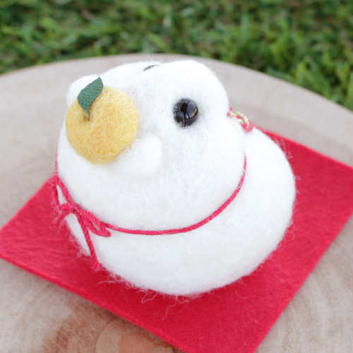 かがみもちなハムスター【お正月飾り/鏡餅】 羊毛フェルト Yuto 通販