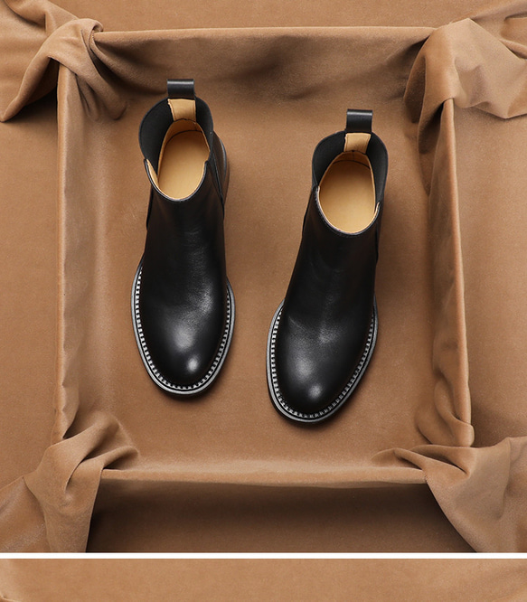 革靴 レディース シューズ 靴 ブラック ショートブーツ ミドルブーツ ミドル ブランド ギフト プレゼント 新春福袋 7枚目の画像