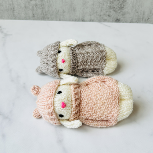 SOLD OUT＊うさぎ帽子のくま あみぐるみ SOLD あみぐるみ OUT＊うさぎ