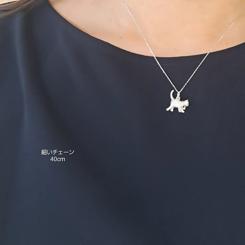 スッとしたネコ・silver925製ペンダント（猫・ネコ・にゃんこ