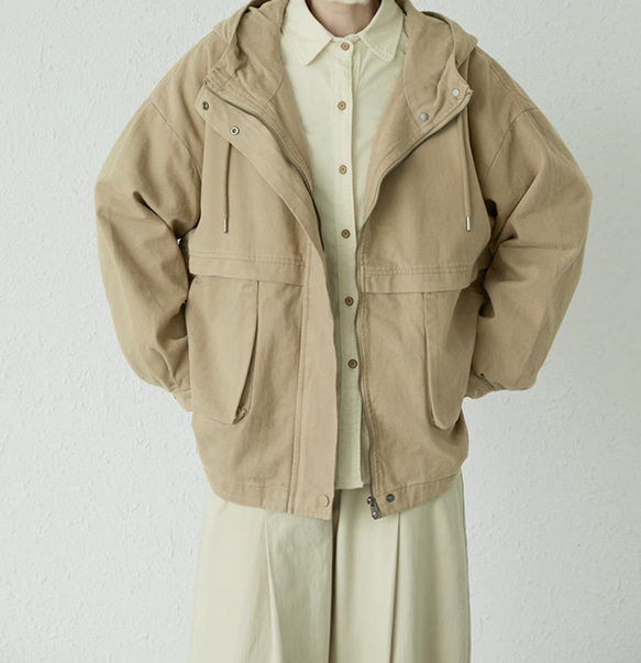 ☆新作☆ジャケット 　短いコートは厚い 綿 2枚目の画像