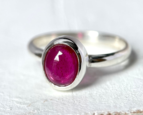ルビーリング サイズ10号 シルバー950 〈送料無料〉SR-124 指輪