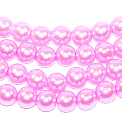 お得な プラパール カラーパール ビーズ ピンクローズ 6mm 1連約80cm 約140コぐらい 3枚目の画像