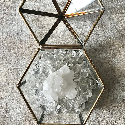 アンティーク風ジュエリーケースの水晶の浄化3点セット｜天然石 | 宝石