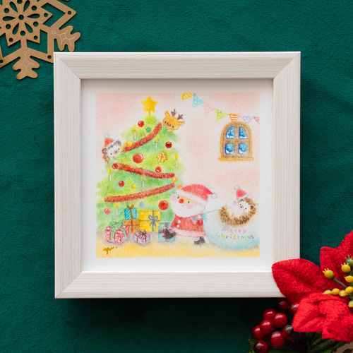 原画｜選べるフレーム付き】「クリスマスの準備をしよう」 パステル
