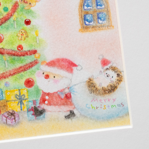 原画｜選べるフレーム付き】「クリスマスの準備をしよう」 パステル