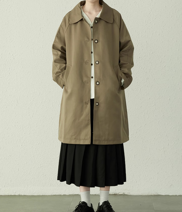 3色、高品質 シンプル コート着   レディース ロングコート ブッラク 1枚目の画像