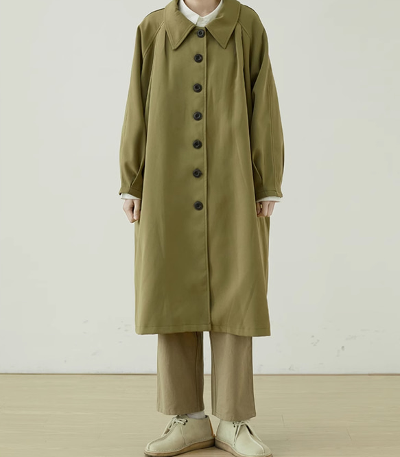 ロングコート シンプル コート着   レディース  ブッラク 2枚目の画像