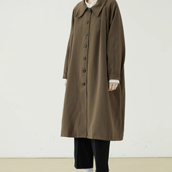ロングコート シンプル コート着   レディース  ブッラク 7枚目の画像