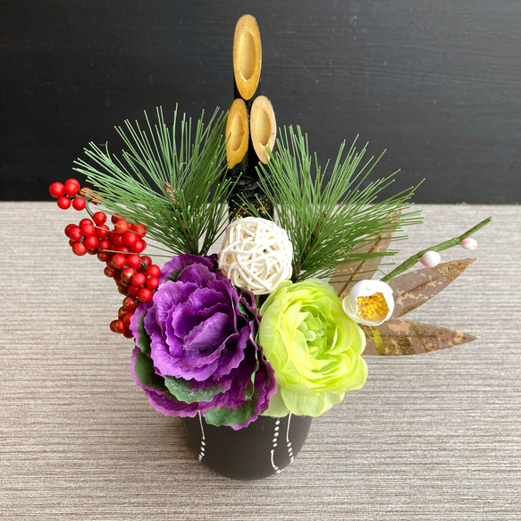 数量限定【大人気】お正月 ミニ門松　ー黒一珍 4枚目の画像