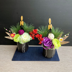 門松ミニ　キナコ 数量限定【大人気】お正月 ミニ門松 ー黒一珍 しめ縄・しめ飾り vero