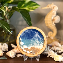 小物置き/トレイ/シルバー/海/レジン/海レジン/レジンアート 小物置き/トレイ/シルバー/海/レジン/海レジン/レジンアート