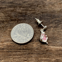 貓耳環粉紅/銀色 925 一隻耳朵/第二隻耳環/生日禮物/snd114 第4張的照片
