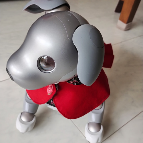 aiboの服 女の子用スカートとスタイとケープ ペット服・アクセサリー