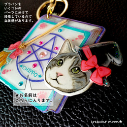 【魔法使いと魔法陣の書】「うちの子♥」キーホルダーorバッグチャーム／愛犬／愛猫／ハロウィン【定形外郵便で送料無料】 3枚目の画像