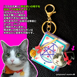 【魔法使いと魔法陣の書】「うちの子♥」キーホルダーorバッグチャーム／愛犬／愛猫／ハロウィン【定形外郵便で送料無料】 2枚目の画像