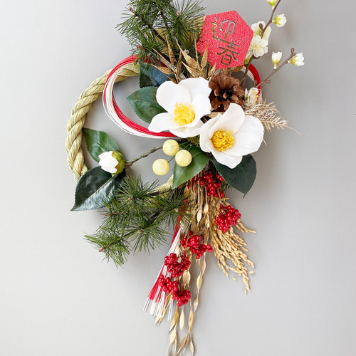 ◇2024年◆しめ縄リース◇しめ縄◇お正月用飾り 2024 しめ縄飾り ホワイト 2way ② ae5489de6c3af4223636ef14ece32b