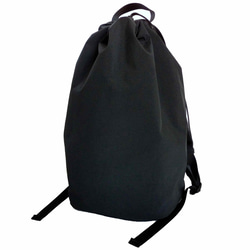 ドローストリングバックパック Lサイズ リュック ブラック 黒 塩縮