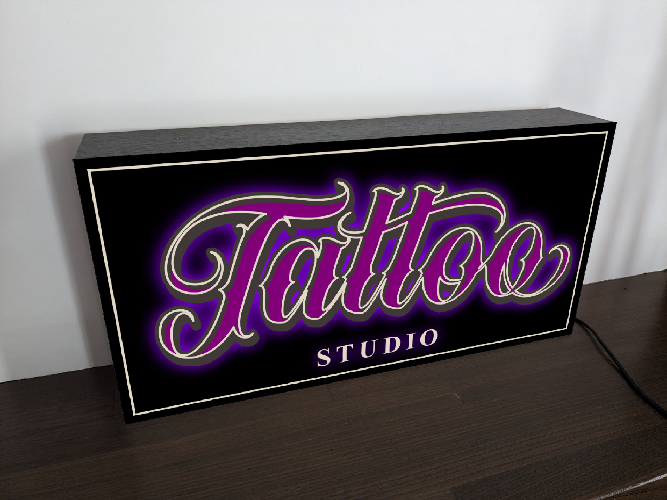 【Lサイズ】TATTOO タトゥ 刺青 入れ墨 スタジオ 店舗 パーティー イベント 看板 置物 雑貨 ライトBOX