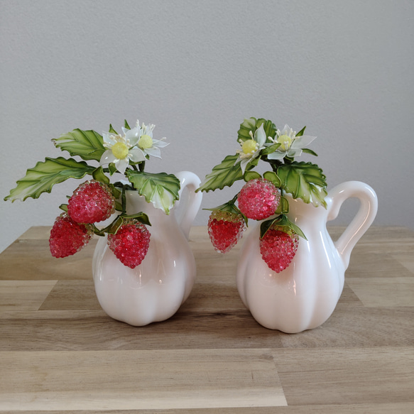 いちご♡ポット♡アレンジ♡アメリカンフラワー♡ディップアート いちご♡ポット♡アレンジ♡アメリカンフラワー♡ディップアート