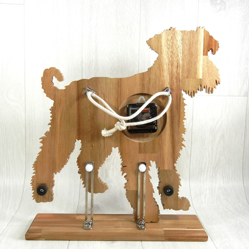 犬形時計 ミニチュアシュナウザー【木製】（置き・掛け兼用）