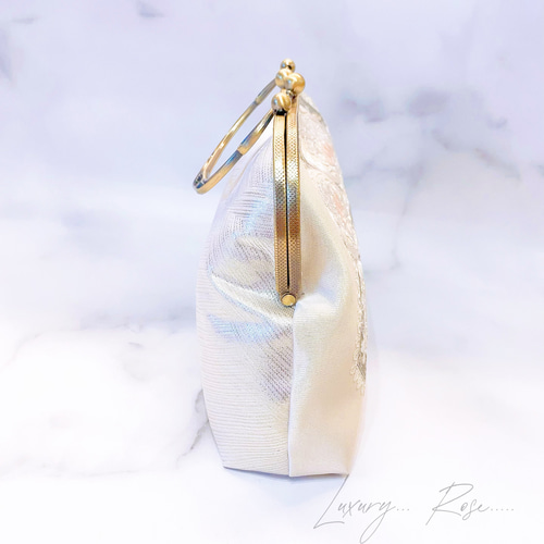 1点物本真珠加工帯！ゴールド系選べる口金♡格の高い濃密刺繍の