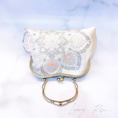 1点物本真珠加工帯！ゴールド系選べる口金♡格の高い濃密刺繍の