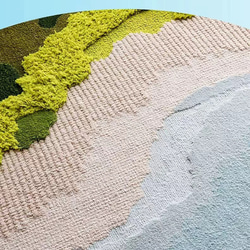 【受注制作】手織りニュージーランドウールカーペット ハンドメイドカシミアウール絨毯 手編ラグ マット モルディブ 9枚目の画像