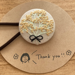 クリスマスリース3センチくるみボタンヘアゴム2点セット