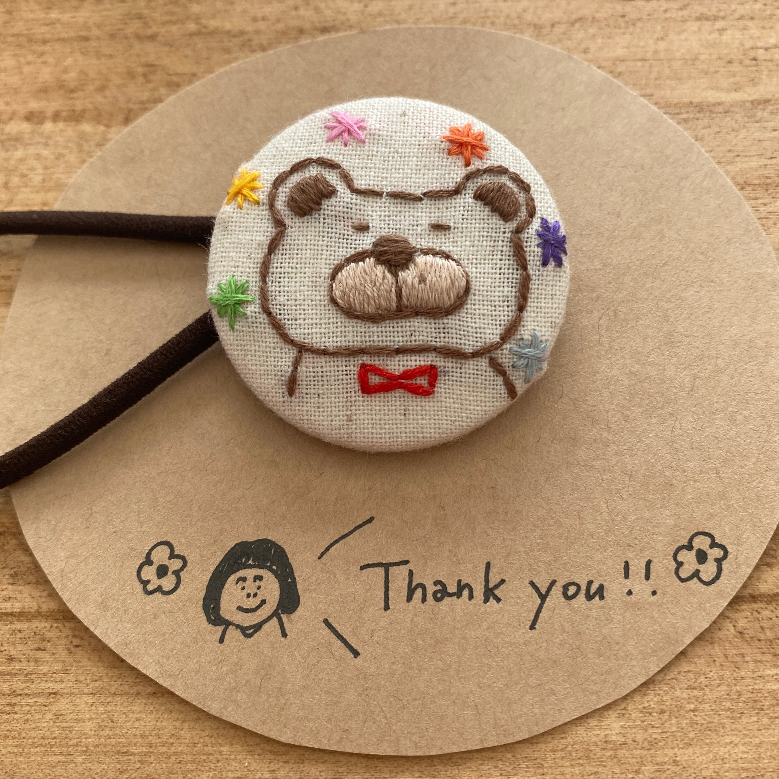 ❁hAnafany❁(専用) くるみボタン 鳥刺繍 ヘアゴム