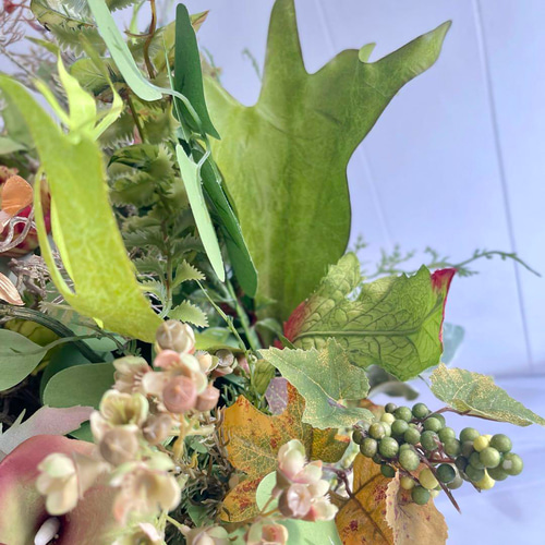 光触媒 クリスマスアレンジメント アーティフィシャルフラワー 造花