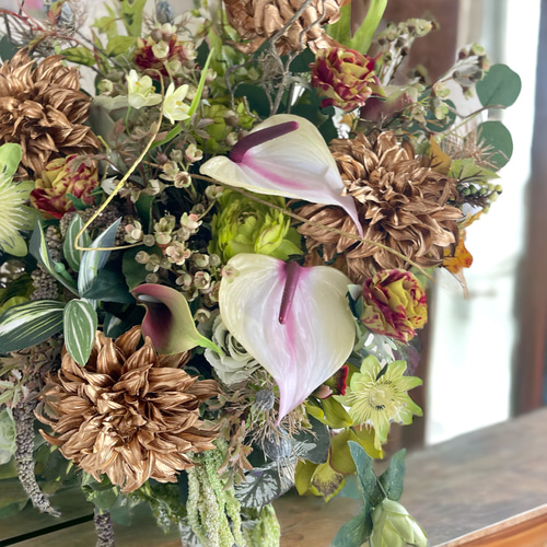 光触媒 クリスマスアレンジメント アーティフィシャルフラワー 造花