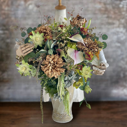 光触媒 クリスマスアレンジメント アーティフィシャルフラワー 造花