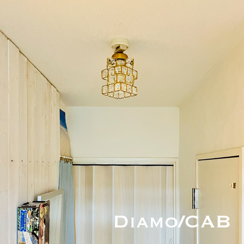 シーリングライト 照明 Diamo/CAB クリスタル ランプシェード E26 LED