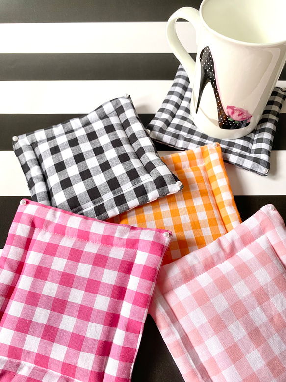 クッションコースター（ライトピンク） その他キッチン小物